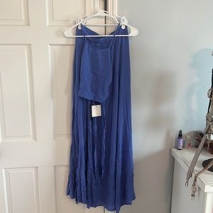 NWT Lulus Cornflower Blue 2 Piece Maxi Dress - Size M